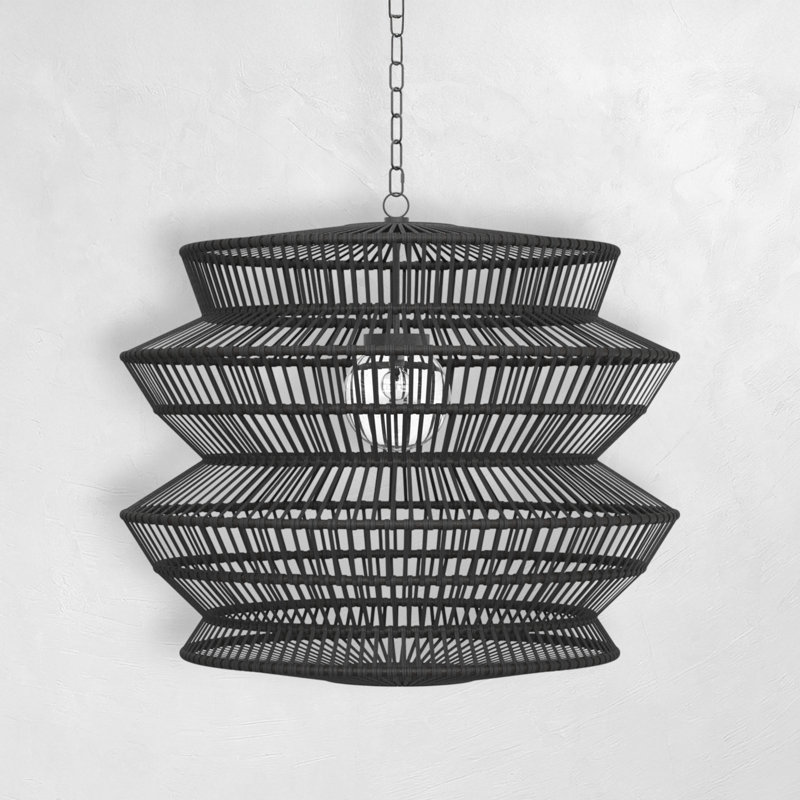 Mckenna Outdoor-Chandelier, Onyx, 26" H x 20" W x 20" D