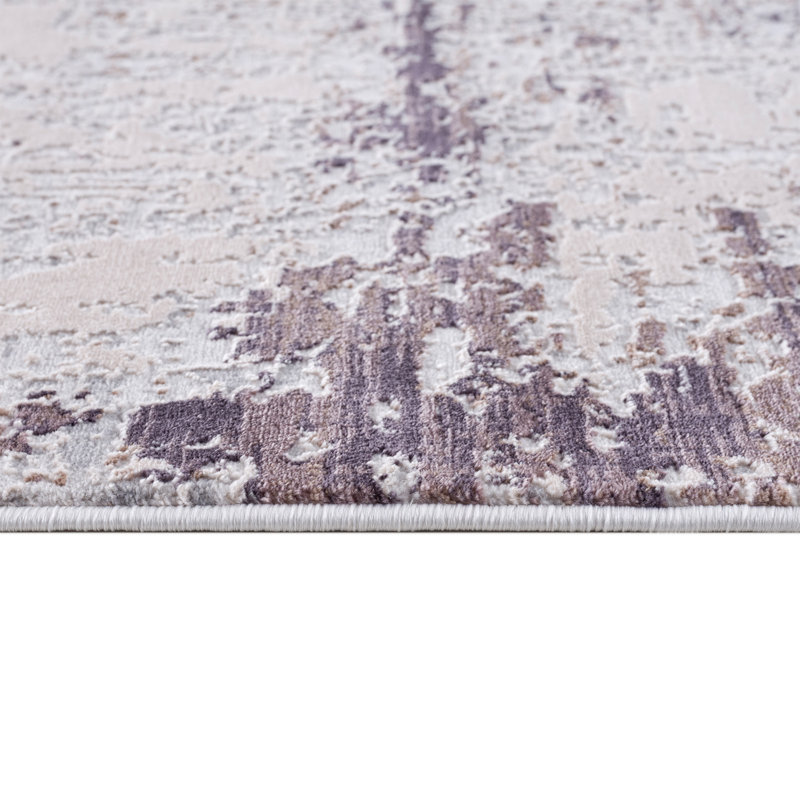 Rug Branch Terrana 7' x 10' (6'6" x 9'6") Violet/Beige Abstract Indoor Area Rug, Contemporary, Medium Pile, Stain-Resistant Carpet - Living Room, Bedroom, Dining Room, and Kitchen
