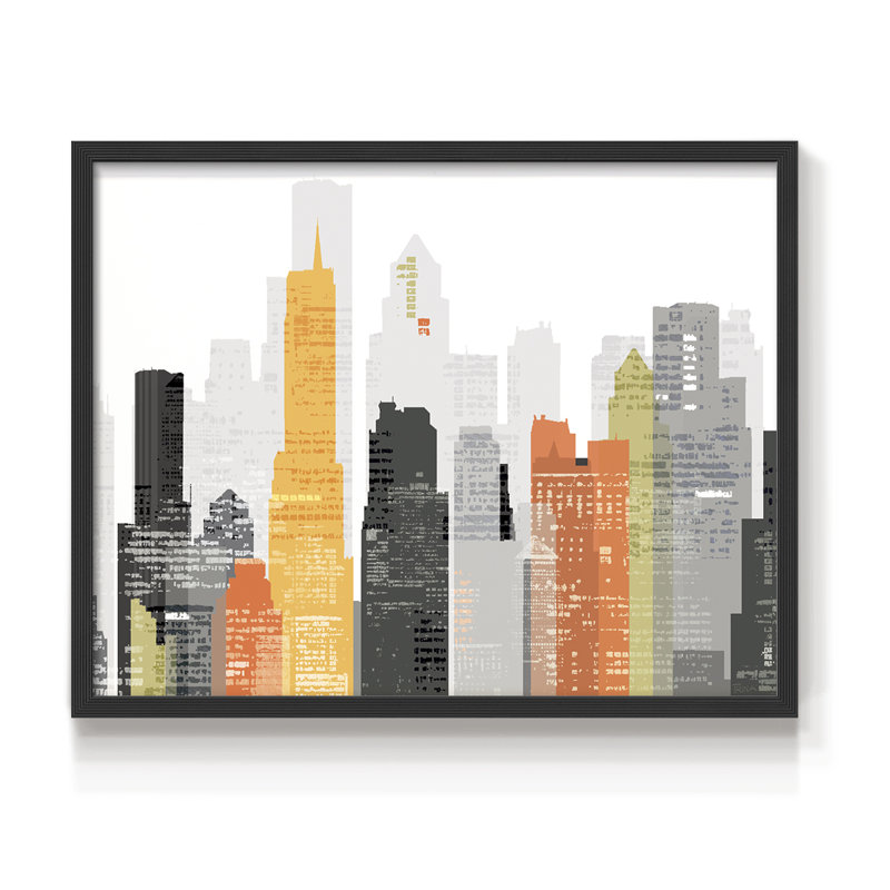 Element City -Framed Print - Restickable