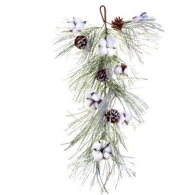 Ornement en coton et pomme de pin