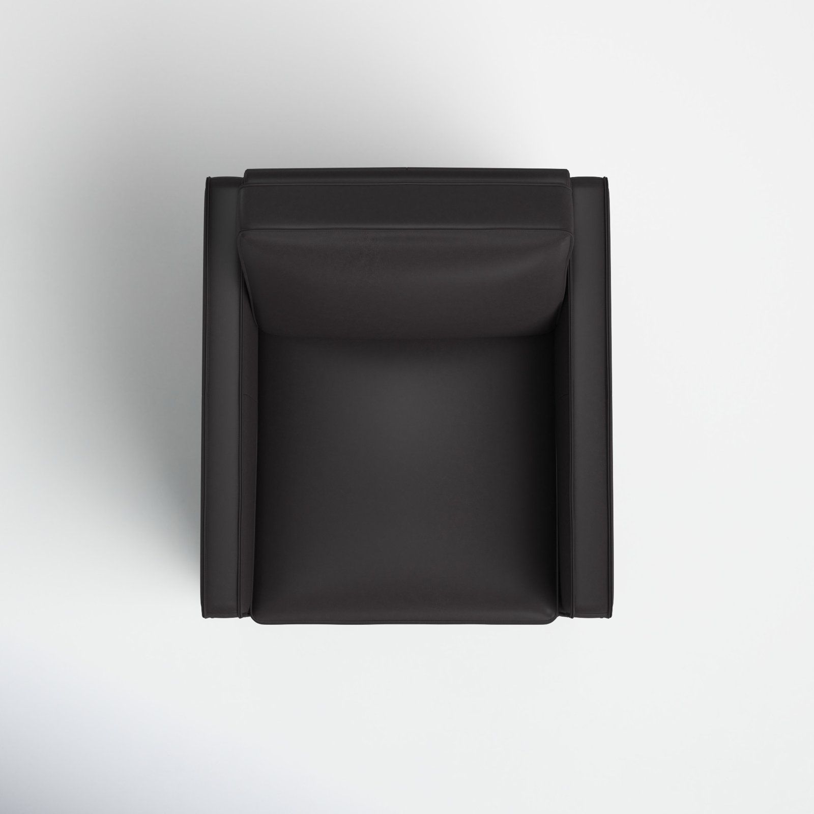 Cascades Genuine Leather Armchair, Gravel Genuine Leather