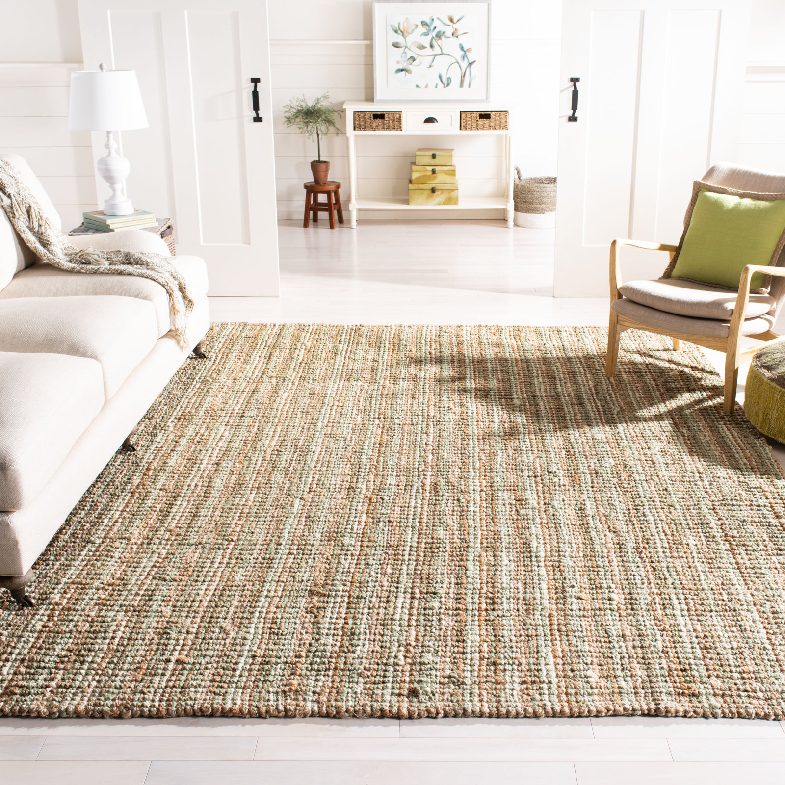 Alda Natural Hand-Woven Jute Rug, Rectangle 10' x 14'