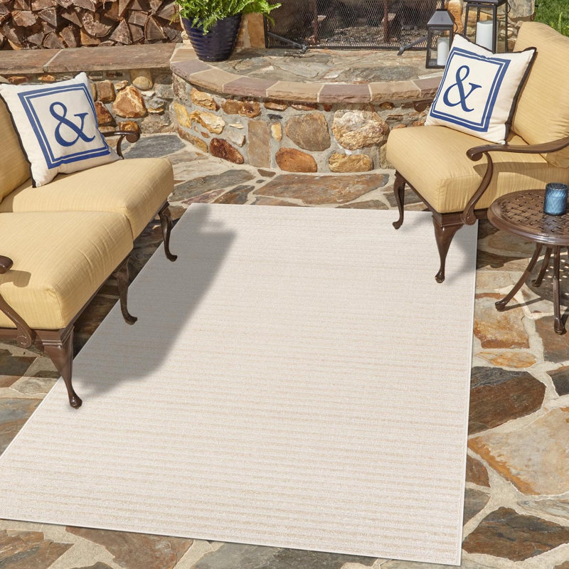 Sabrina Soto Stripes Indoor/Outdoor Rug, Rectangle 4'1" x 6'1"