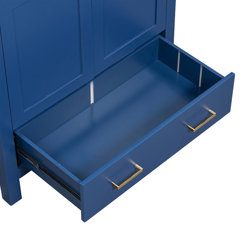Meuble-lavabo simple avec plateau Hymir 30,01, Bleu