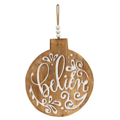 18.5'' Wood Ball Ornament