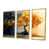 Toile avec cadre flottant or