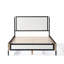 Queen Bed with White Boucle fabric Headboard-1142936231