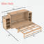 Lit escamotable avec tiroirs de rangement spacieux et tablettes ouvertes-816875566