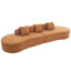 Canapé combiné incurvé moderne avec 3 coussins de 130,5 po Nova-811155299