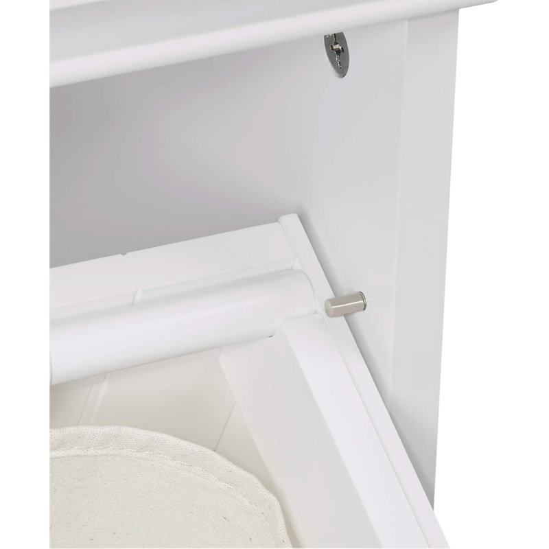 Tilt-Out Laundry Hamper, White