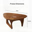 Table basse ovale de style Noguchi, table basse moderne en bois de style Mid-Century, table d'appoint centrale triangulaire stable pour la décoration du salon