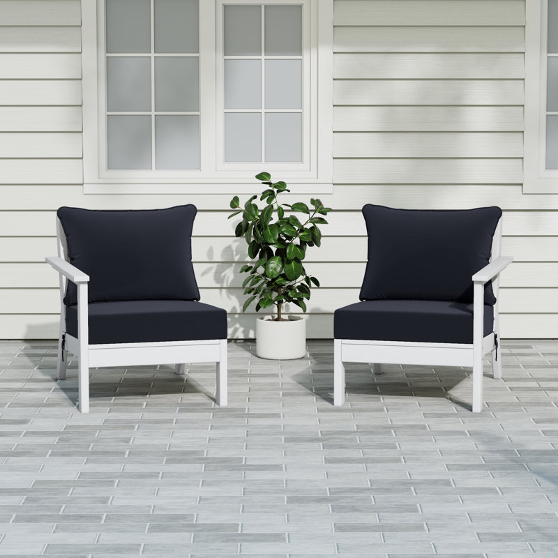 Ensemble de sièges profonds avec coussins, White, Marine