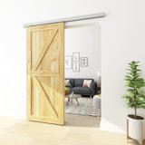 Sliding Standard Single Track Barn Door Hardware Kit(Doors Not Included)