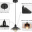 Luminaire suspendu suspendu - métal noir mat pour la chambre à coucher, le salon, la salle à manger, îlot de cuisine E26, hauteur réglable