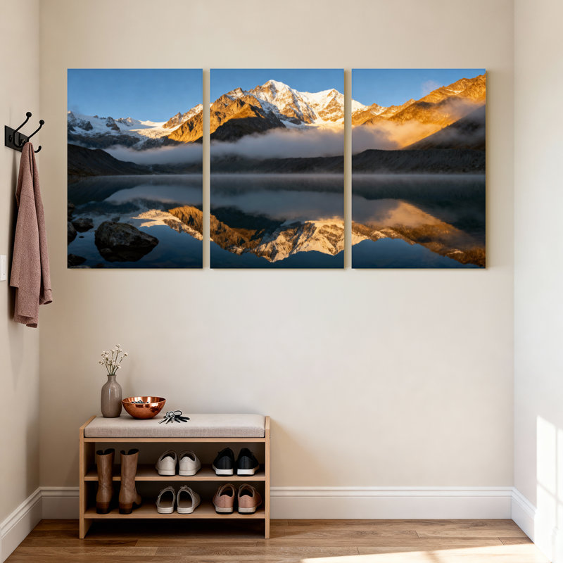 Ensemble de 3 impressions d'art sur toile, H 18 po x l 36 po