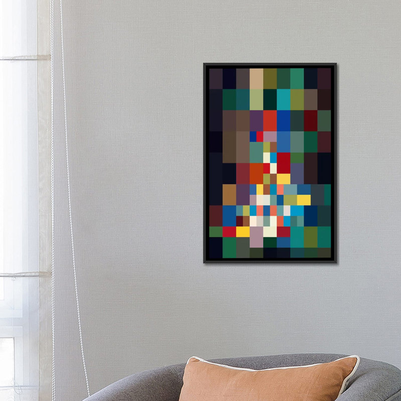 «Athwart» par The Usual Designers - Reproduction de giclée sur toile tendue, Toile avec cadre noir, Pas de tapis