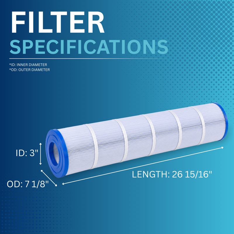 Filtre pour piscine et spa G-NEUS | Remplace Pleatco PJAN115, PJAN115-PAK4, C-7468-4, FC-6410 | Couverture de 115 pieds carrés (x4) | Cartouche de remplacement haute performance, paquet de 4