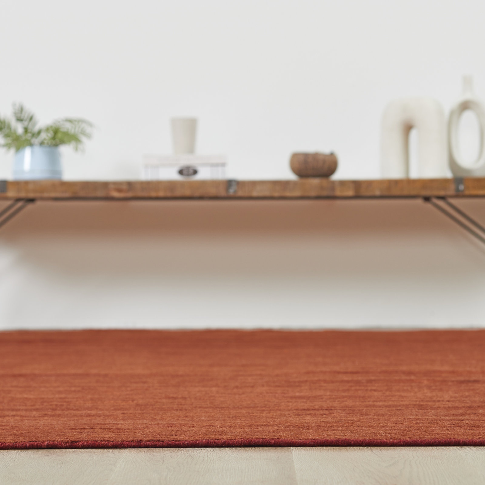 Sunset Ember Hand-Knotted Wool Rug, Rectangle 10' x 14'