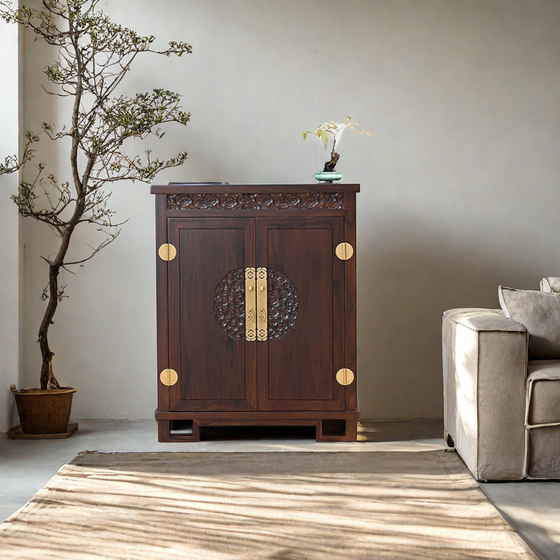 12 Pair Solid Wood Shoe Storage Cabinet