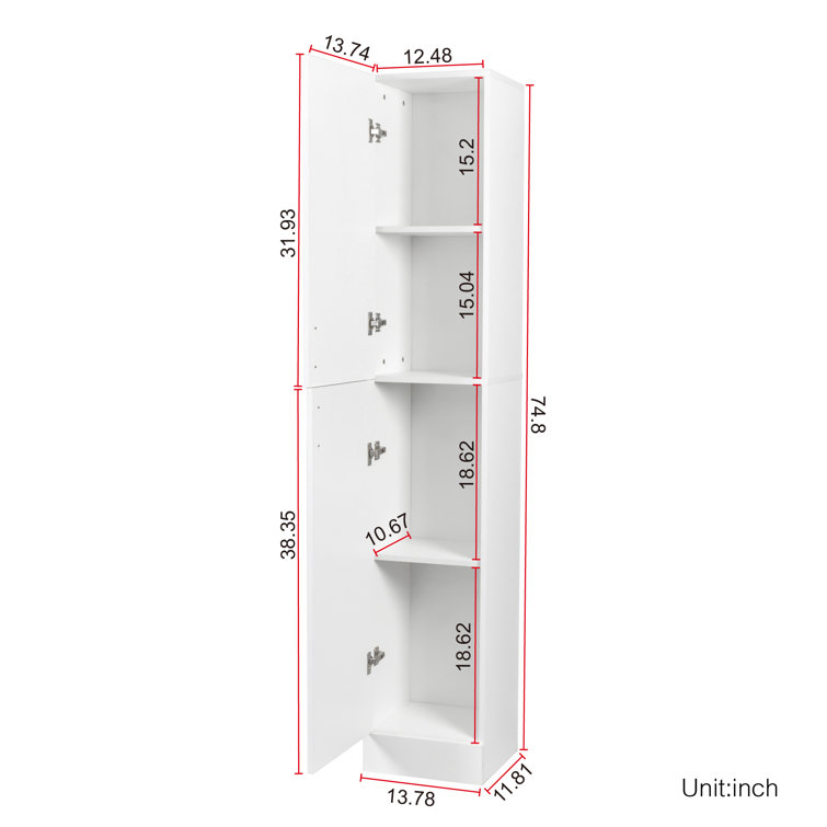 75 Kitchen Pantry Latitude Run Finish: White