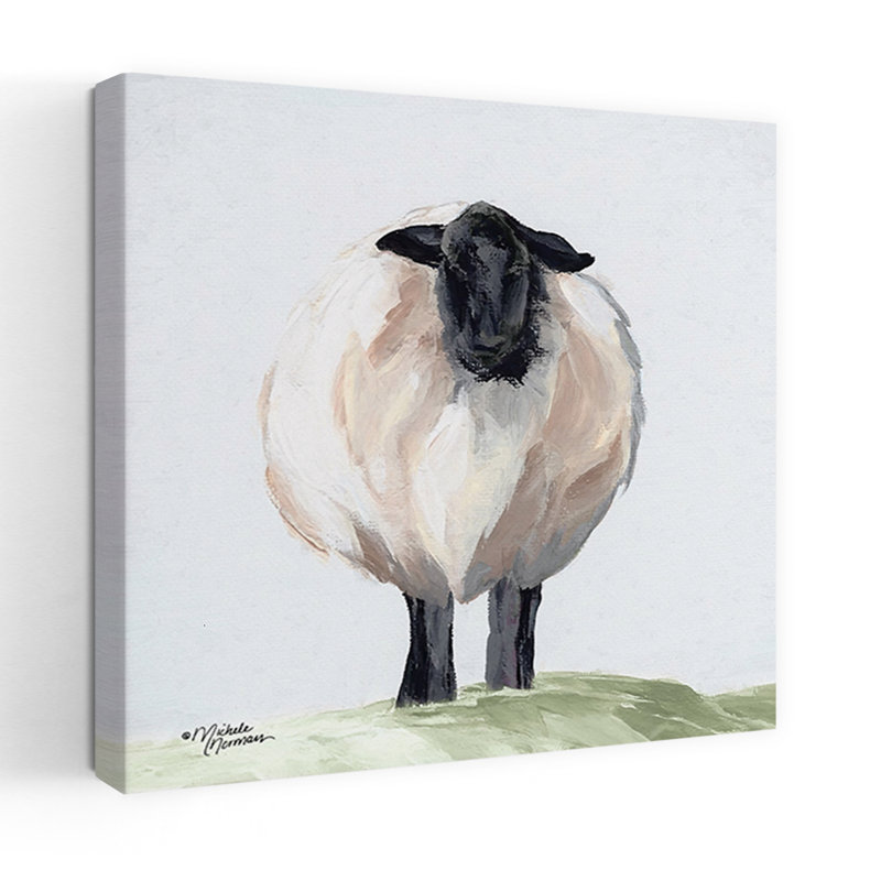 Agneau de Dieu, art contemporain abstrait, H 24 po x l 24 po