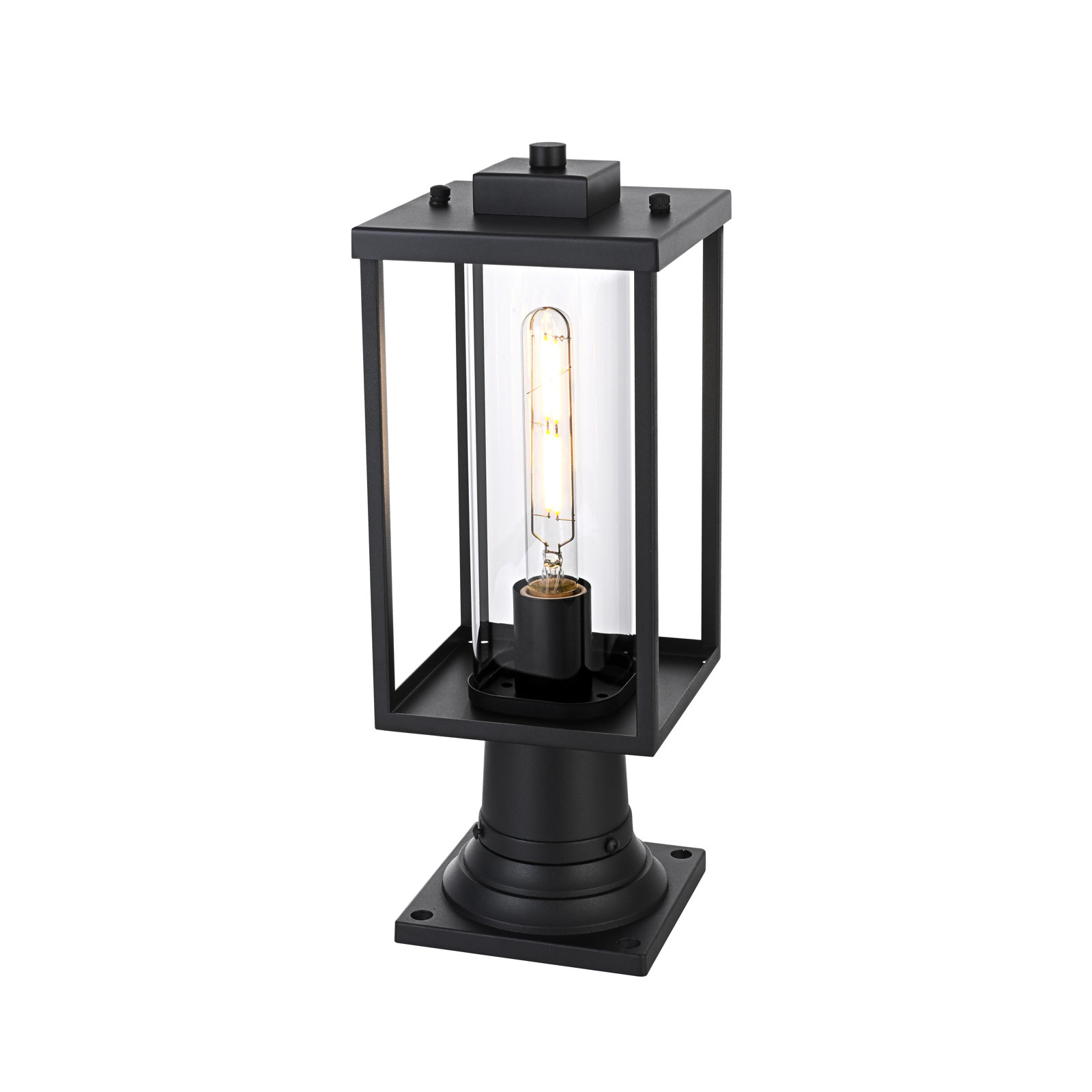 6" Iron Outdoor Post Lantern Head