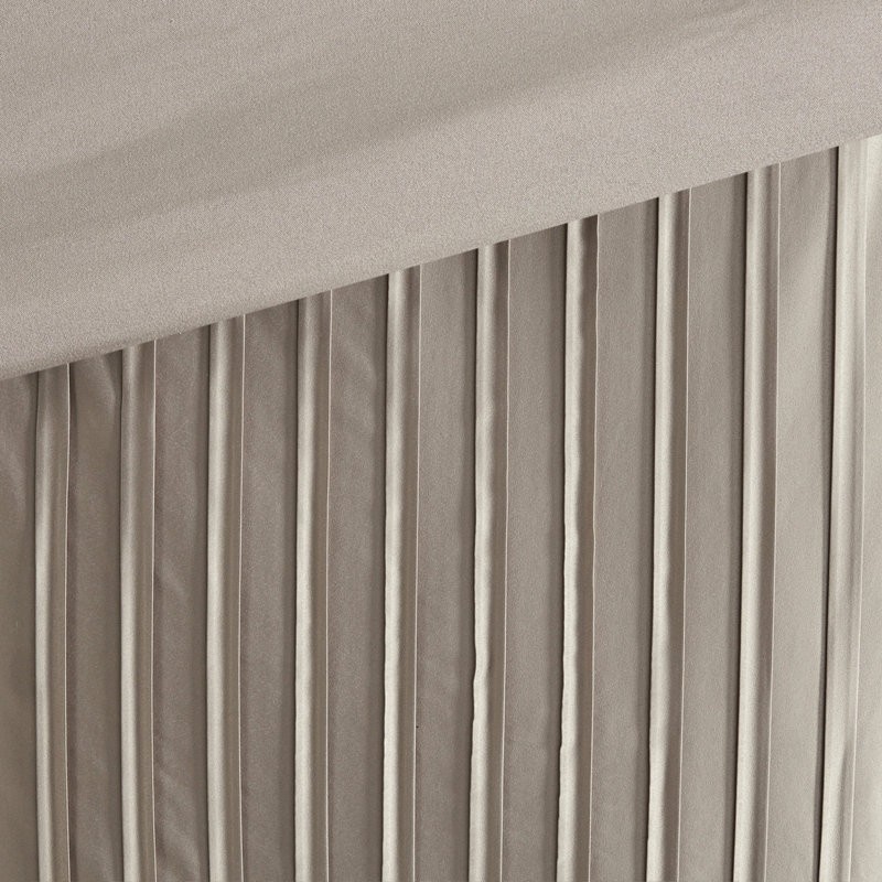 Édredon très grand - taupe charmeuse 7 pièces avec taies décoratives