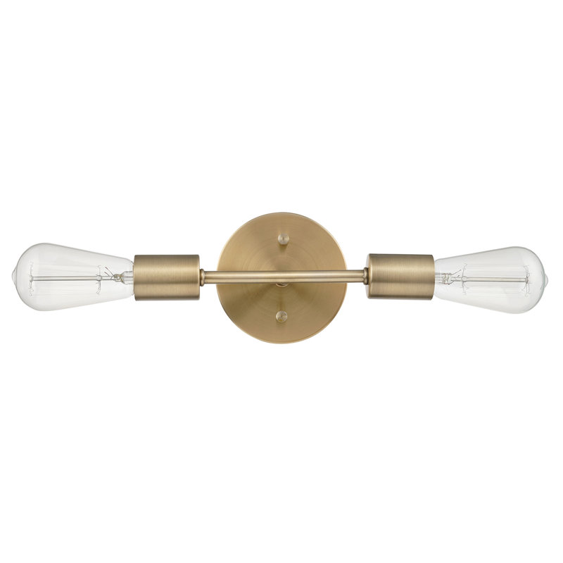 Alexandria 10'' Brass 2-Light Dimmable Vanity Light