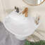 Lavabo de salle de bain mural en céramique 22 pouces avec rebord arrière en porcelaine vitrifiée à ouverture simple et trop-plein pour les petites salles de bain