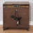 Brown Cherry Solid Wood 3-Drawer Transitional Nightstand with USB &amp; Nightlight-485537690