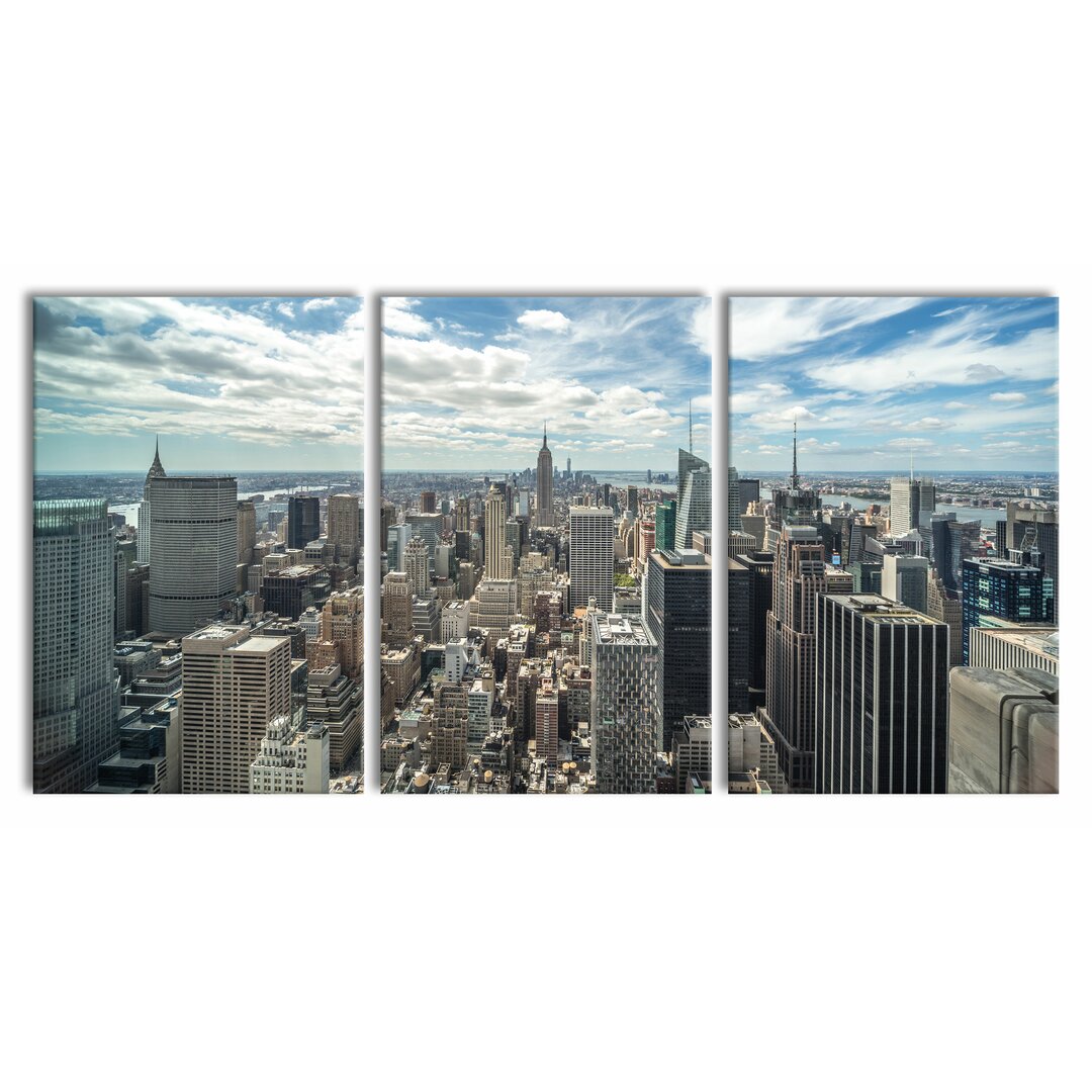 3-tlg. Leinwandbilder-Set New York Skyline