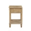Table de chevet classique classique - Design, finition de support en bois traditionnel, rangement spacieux