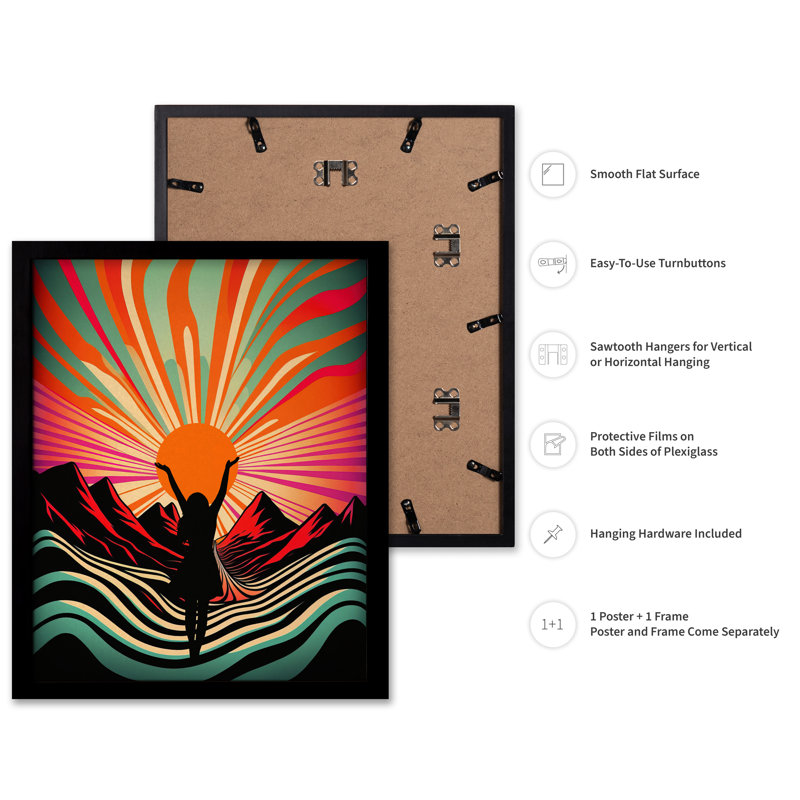 Déesse du soleil, Black Framed, Poster, 11"H x 14"W