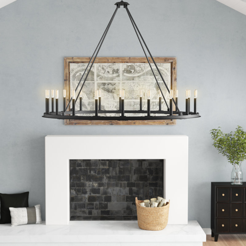 Lustre en forme de roue de bougie Pearson, 20