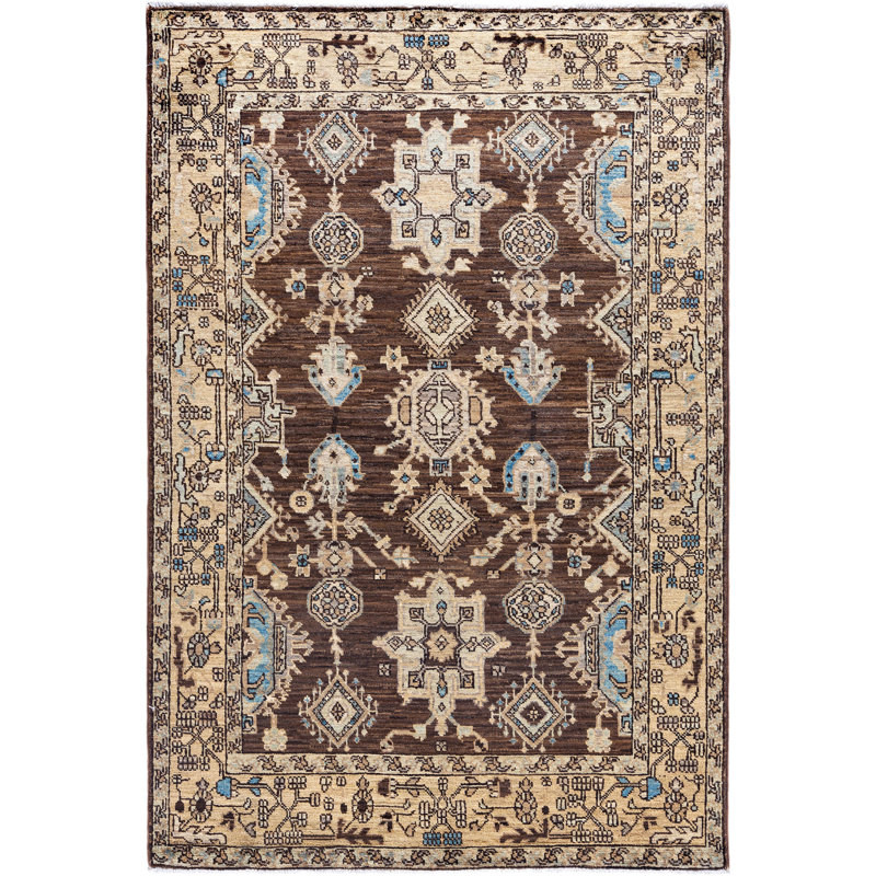 Serapi One-of-a-Kind 4' 0" X 5' 11" Hand Knotted Area Rug