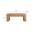 Table basse rectangulaire en bois massif et panneau de fibres à densité moyenne 47,24 po