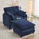 Bozkov 41''W Upholstered Chenille Fabric Oversized Chair and Ottoman,Lounge Chair and Ottoman With Comfortable Tufted Backrest and 2 Pillow