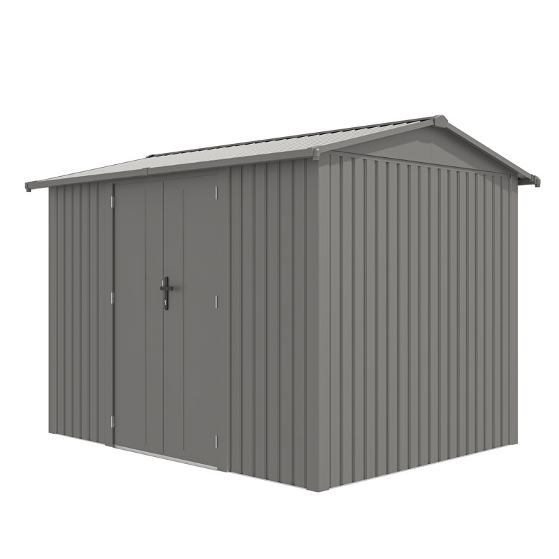 Rowlinson Brentvale 10x8 Premium Apex Metal Shed with Assembly
