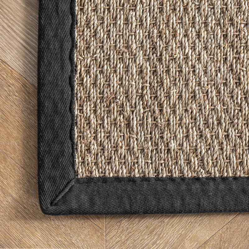 Nasim Flatweave Farmhouse Seagrass Tan Rug, Runner 2'6" x 12'