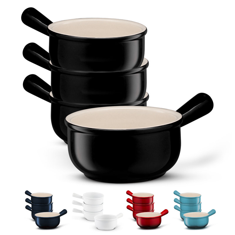 Kook 4 Piece Non-Stick Ceramic Bakeware Set, Black