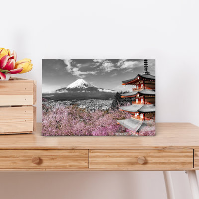 Dashiell Contemporary Art Traditional Abstract Cherry Tree Architecture Flower Wall Art - Wrapped Canvas Print
