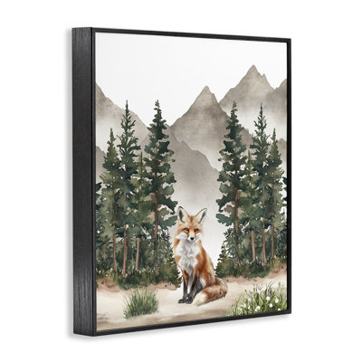 In the Woods Fox Framed Giclee Art, design by Christine Simpson Art