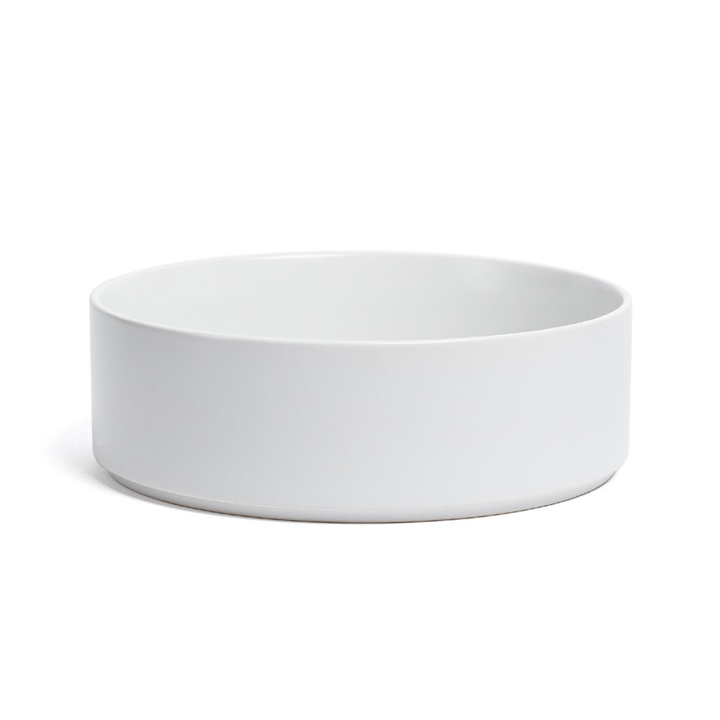 Over&Back Stackable Semi Hand-Finished Stoneware Serving Bowl, White