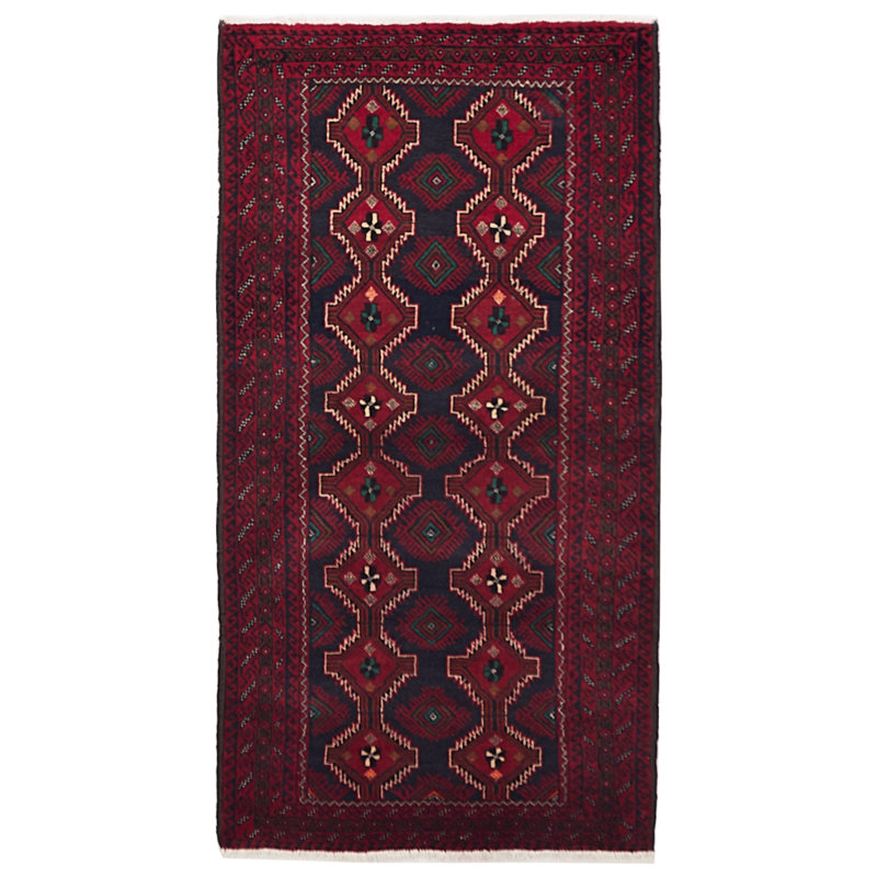 Tapis bleu marine Teimani 3 pi 4 po x 6 pi 4 po