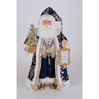 Père Noël bleu lumineux
