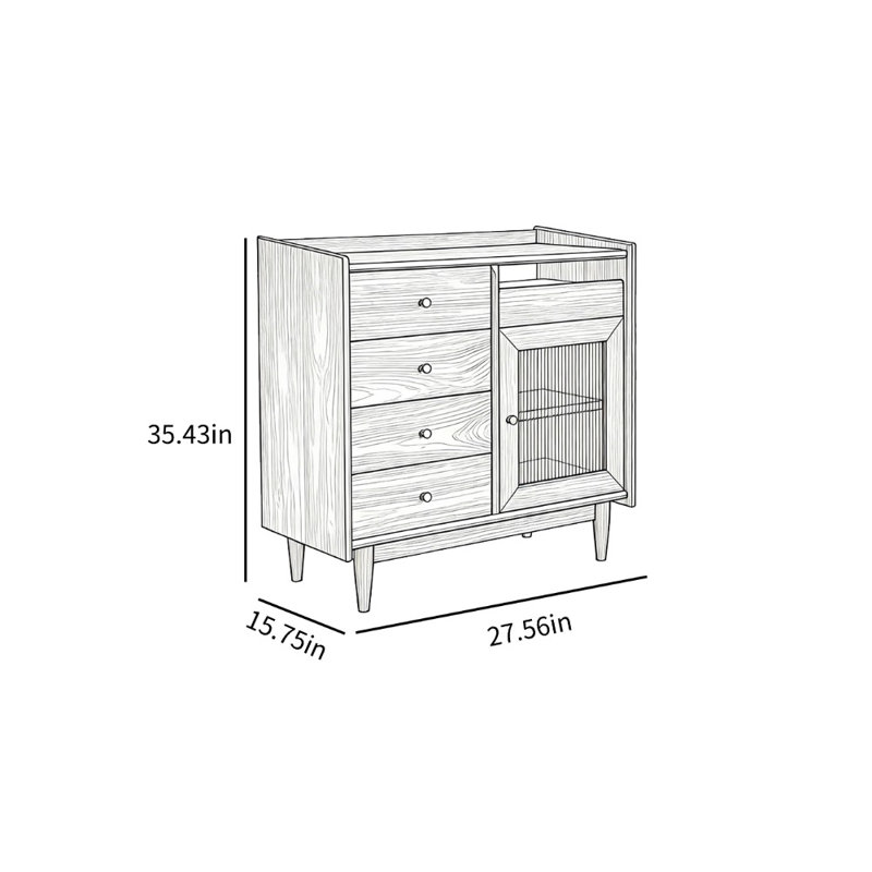 Petite armoire d'appoint en verre
