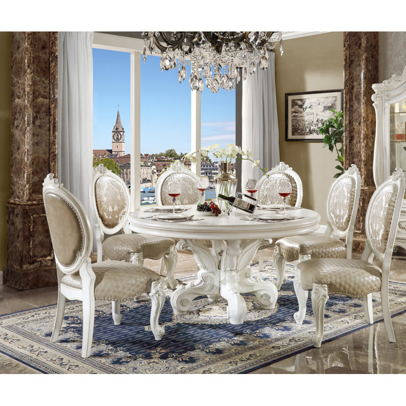 Ensemble repas 6 personnes Chalcraf, Blanc, Blanc / Beige