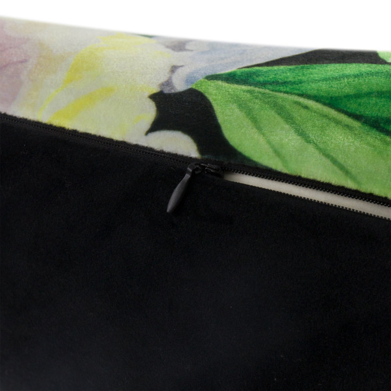 Housse de coussin décoratif à motif floral 18 x 18 po