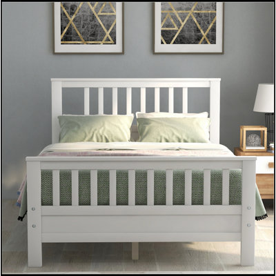 Wood Platform Bed With Headboard And Footboard