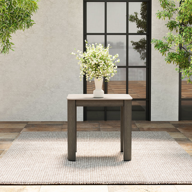 Nimbus 1-Piece Brown Aluminum Outdoor Side Table